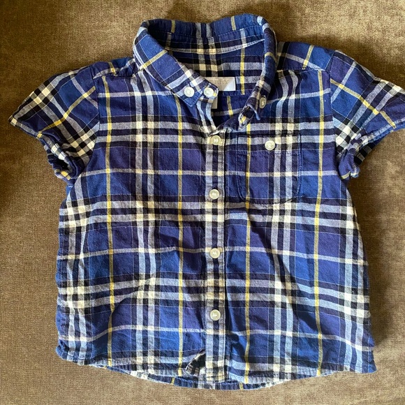 Burberry Other - Burberry short sleeve shirt, 9mth